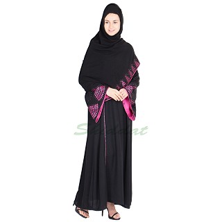 Abaya with laser cut work